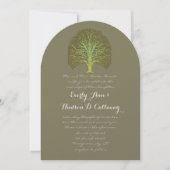Faire-part de mariage Gold Green Forest (Devant)