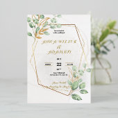 Faire-part de mariage Gold Luxury (Debout devant)