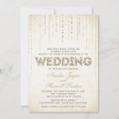 Faire-part de mariage Gold Parties scintillant Loo (Devant)