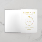 Faire-part de mariage Gold Passport (Mise à l'extérieur)