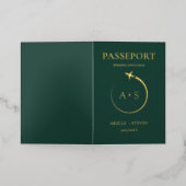 Faire-part de mariage Gold Passport (Mise à l'extérieur)