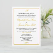 Faire-part de mariage| Gold White (Debout devant)