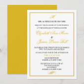 Faire-part de mariage| Gold White (Devant / Derrière)