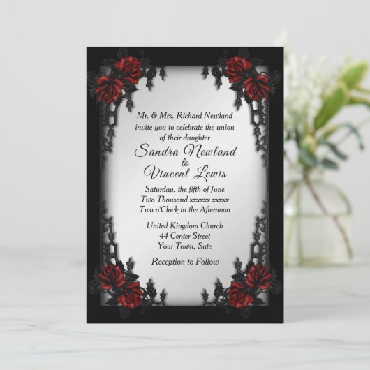 Faire-part de mariage Goth du quartier français (Debout devant)