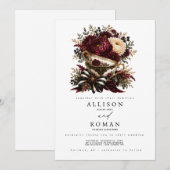 Faire-part de mariage gothique (Devant / Derrière)