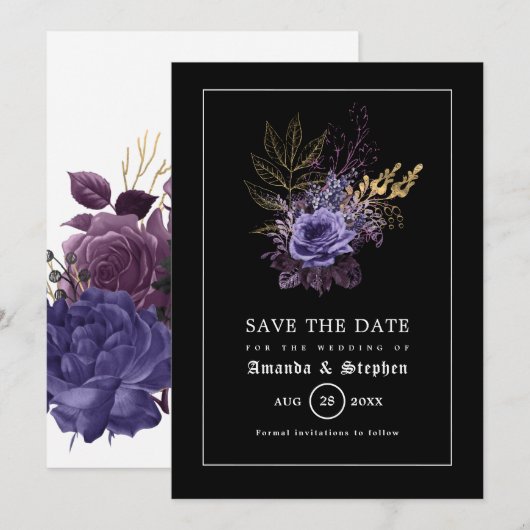 Faire-part de mariage gothique (Devant / Derrière)