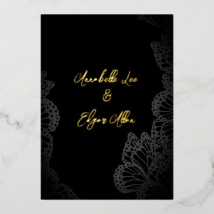 Faire-part de mariage gothique à huile de monarque