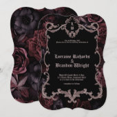 Faire-part de mariage gothique aurélien nuit tombé (Devant / Derrière)
