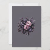 Faire-part de mariage gothique aux fleurs de pruni (Dos)