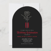 Faire-part de mariage gothique avec code QR (Devant)