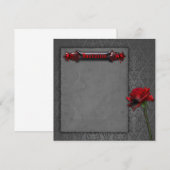 Faire-part de mariage gothique Blood Rose (Devant / Derrière)