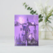 faire-part de mariage gothique château pourpre sav (Debout devant)