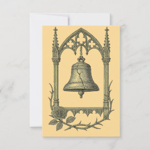 Faire-part de mariage gothique – Cloche fissurée (