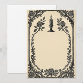 Faire-part de mariage gothique – Conception de bou (Devant / Derrière)