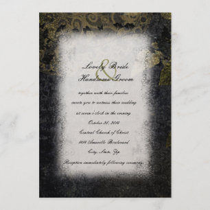 Faire-part de mariage gothique de mystère foncé de