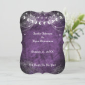 Faire-part de mariage gothique d'Halloween (Debout devant)