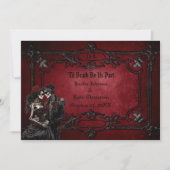 Faire-part de mariage gothique d'Halloween (Devant)
