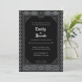 Faire-part de mariage gothique d'Halloween (Debout devant)