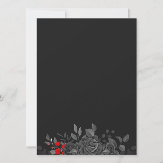 Faire-part de mariage gothique d'Halloween (Dos)