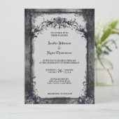 Faire-part de mariage gothique d'Halloween (Debout devant)