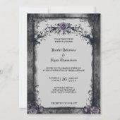 Faire-part de mariage gothique d'Halloween (Devant)