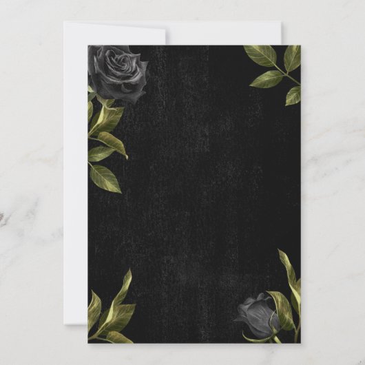 Faire-part de mariage gothique d'Halloween (Dos)