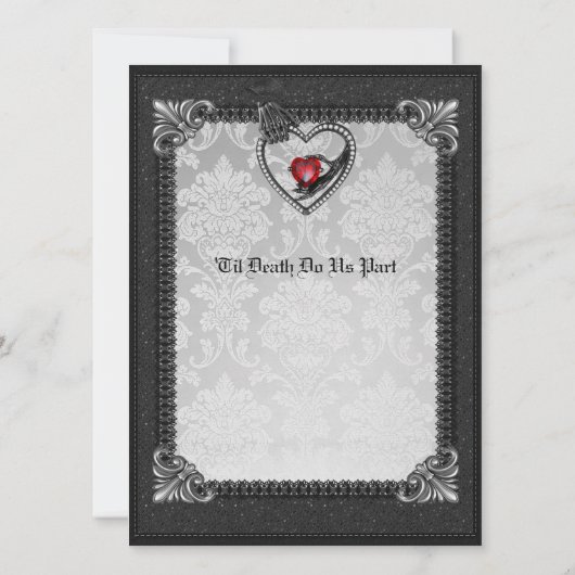 Faire-part de mariage gothique d'Halloween (Dos)