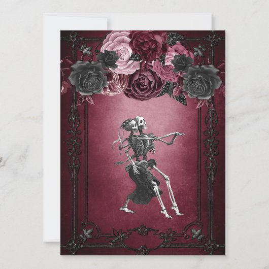 Faire-part de mariage gothique d'Halloween (Dos)