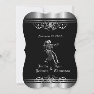 Faire-part de mariage gothique d'Halloween