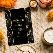 Faire-part de mariage gothique d'Halloween avec ar