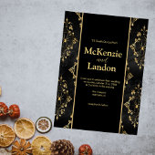 Faire-part de mariage gothique d'Halloween avec ar