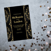 Faire-part de mariage gothique d'Halloween avec ar