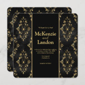 Faire-part de mariage gothique d'Halloween avec ar (Devant / Derrière)