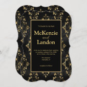 Faire-part de mariage gothique d'Halloween avec ar (Devant / Derrière)