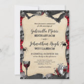 Faire-part de mariage gothique d'Halloween Vintage (Devant)