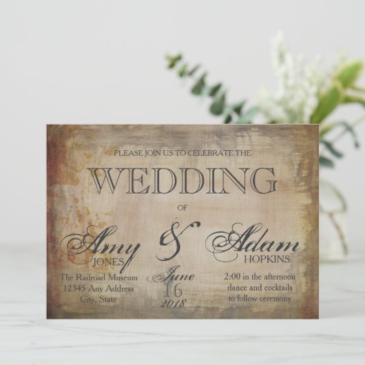 Faire-part de mariage gothique du crâne (Debout devant)