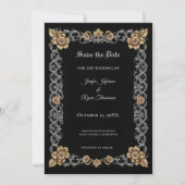 Faire-part de mariage gothique élégant (Devant)