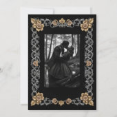 Faire-part de mariage gothique élégant (Dos)