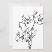 Faire-part de mariage gothique fleur sauvage éléga (Dos)