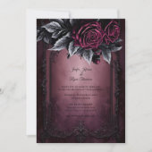 Faire-part de mariage gothique floral romantique f (Devant)