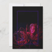 Faire-part de mariage gothique floral violet (Dos)