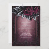 Faire-part de mariage gothique florale romantique  (Devant)