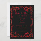 Faire-part de mariage gothique Halloween (Devant)