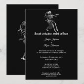 Faire-part de mariage gothique Halloween (Devant / Derrière)