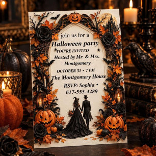 Faire-part de mariage gothique Halloween
