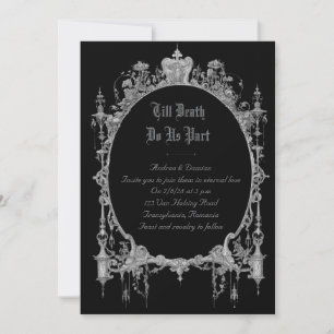 Faire-part de mariage gothique Jusqu'à ce que la