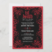 Faire-part de mariage gothique jusqu'à la mort (Devant)