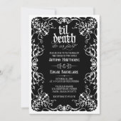 Faire-part de mariage gothique jusqu'à la mort (Devant)