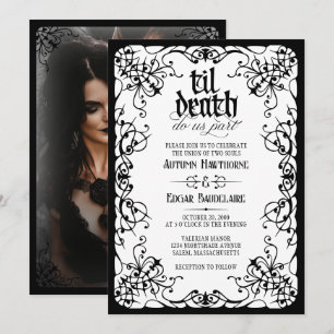 Faire-part de mariage gothique jusqu'à la mort