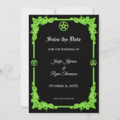 Faire-part de mariage gothique lueur violette enso (Devant)